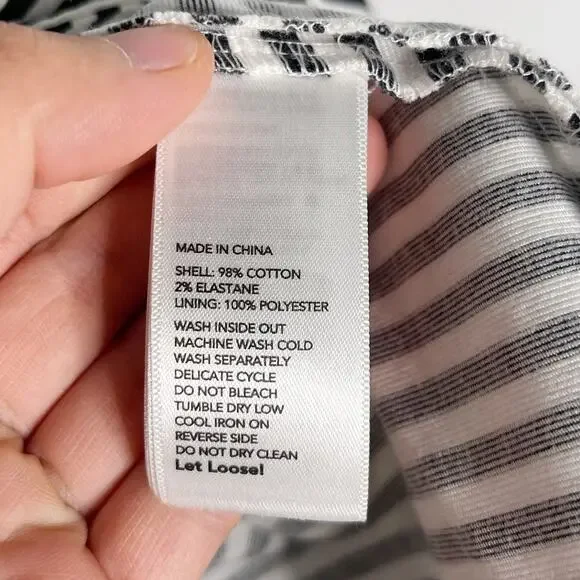 Kate Spade Saturday 00 Black White Pencil Striped Let Loose Fit and Flare Dress - Picture 11 of 13